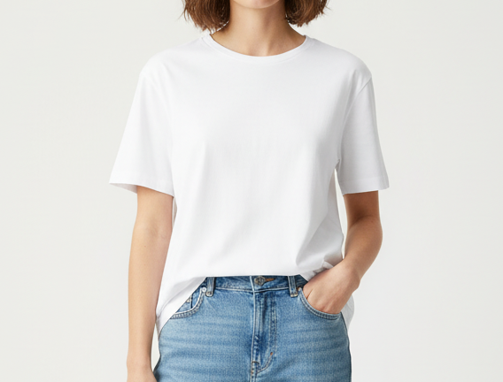 Jack&Jones Regular fit Wit 180gsm DAMES T-Shirt Dames Regular Fit 180GSM - Afbeelding 1