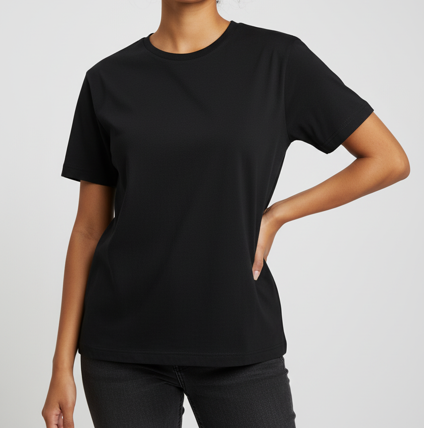 Jack&Jones Regular fit Zwart 180gsm DAMES T-Shirt Dames Regular Fit 180GSM - Afbeelding 1