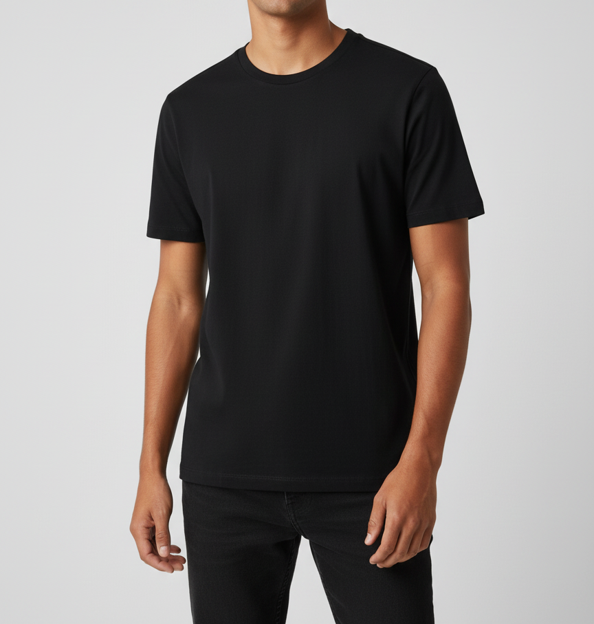 T-Shirt Zwart Regular Fit 180GSM jack & Jones Regular fit 180gsm T-Shirt Regular Fit 180GSM - Afbeelding 1