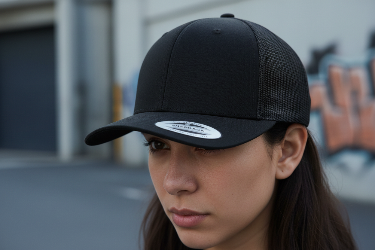 Trucker Yupoong Black Yupoong Trucker 6 Panel - Afbeelding 1